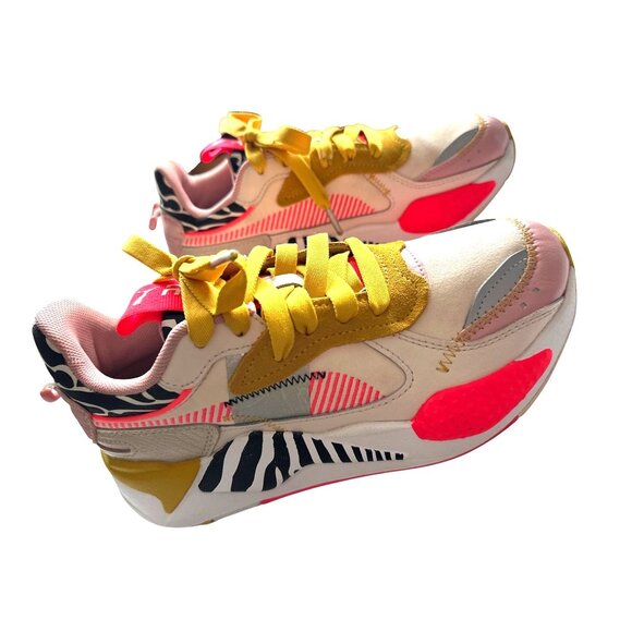Puma RS-X3 Multicolor Zebra Print Sneakers Athletic Bold Size 7 - Picture 2 of 11